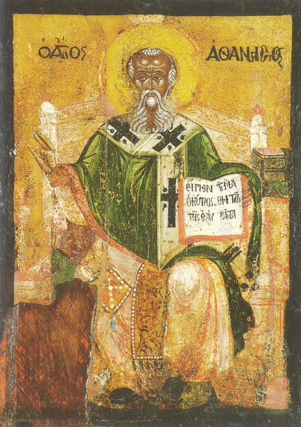 An icon of Athanasius, for which the Athanasian Creed is named.