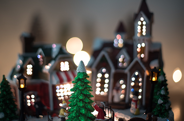 Christmas village made of candy