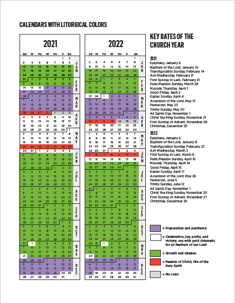 Presbyterian Calendar 2022 Rca Liturgical Calendar | Reformed Church In America